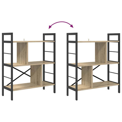 Bookshelf Sonoma Oak 75 x 30 x 91 cm Engineered Wood