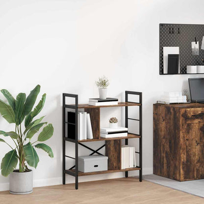 Bookshelf Smoked Oak 75 x 30 x 91 cm Engineered Wood