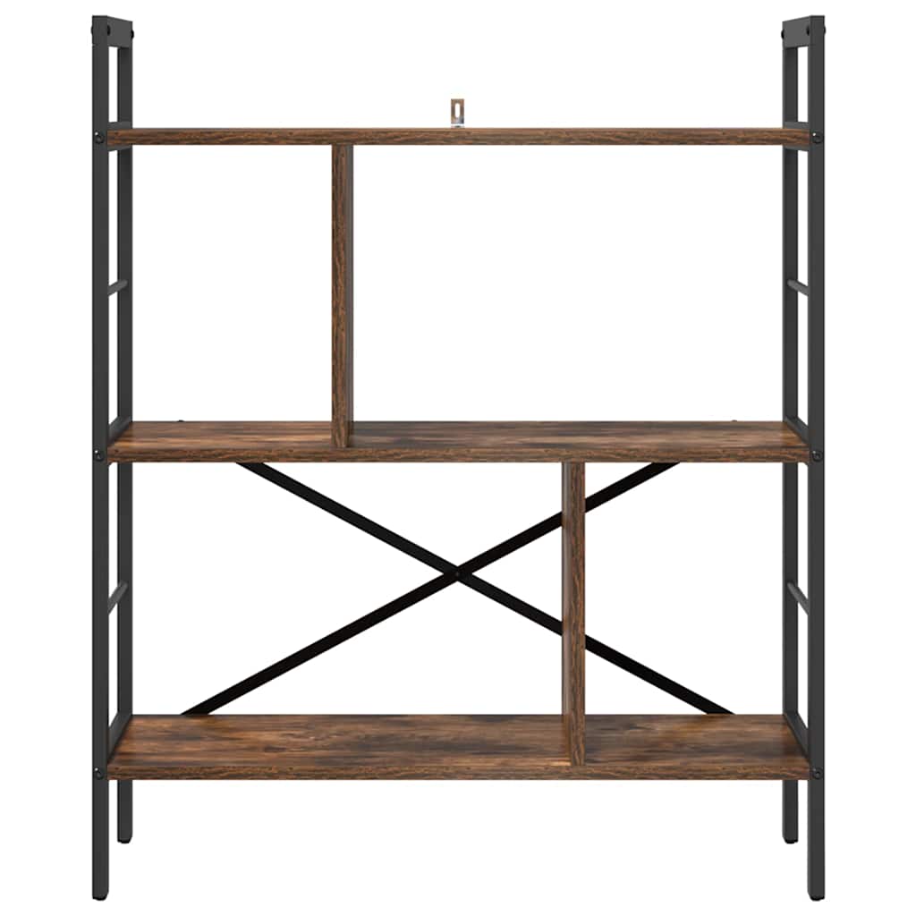 Bookshelf Smoked Oak 75 x 30 x 91 cm Engineered Wood