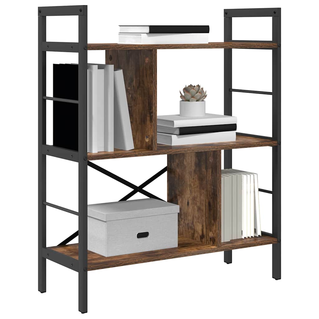 Bookshelf Smoked Oak 75 x 30 x 91 cm Engineered Wood