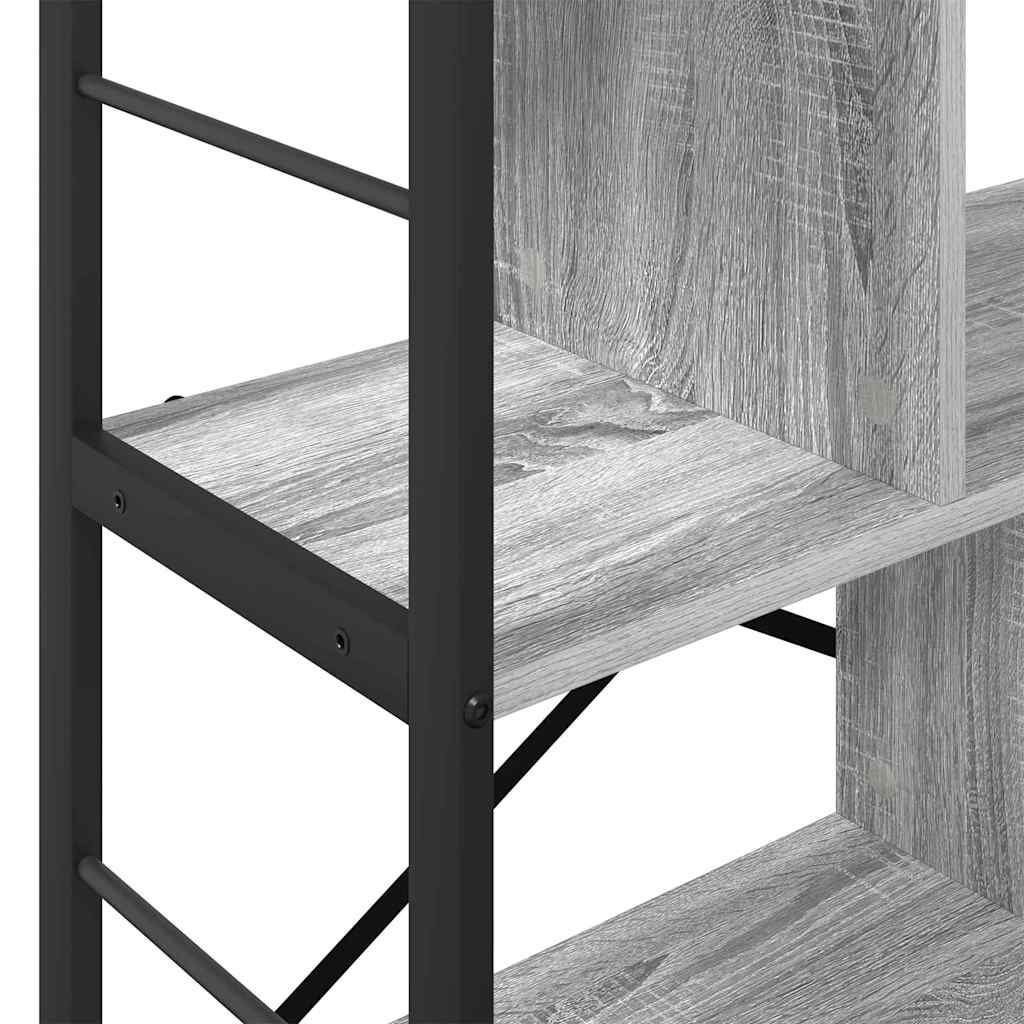 Bookshelf Grey Sonoma 75 x 30 x 91 cm Engineered Wood