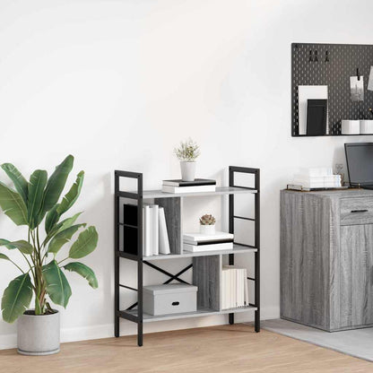 Bookshelf Grey Sonoma 75 x 30 x 91 cm Engineered Wood
