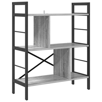 Bookshelf Grey Sonoma 75 x 30 x 91 cm Engineered Wood