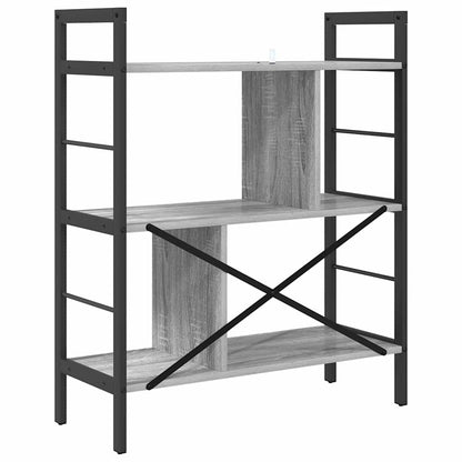 Bookshelf Grey Sonoma 75 x 30 x 91 cm Engineered Wood