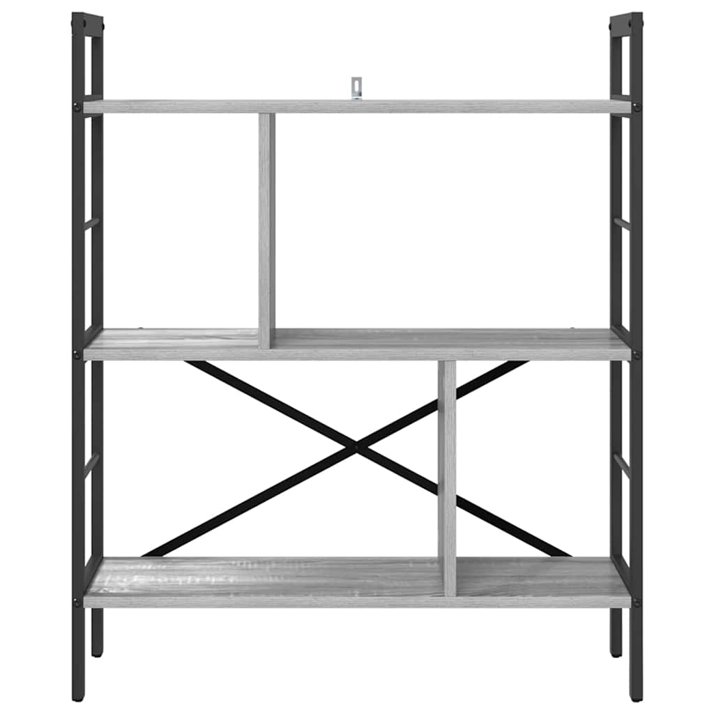 Bookshelf Grey Sonoma 75 x 30 x 91 cm Engineered Wood