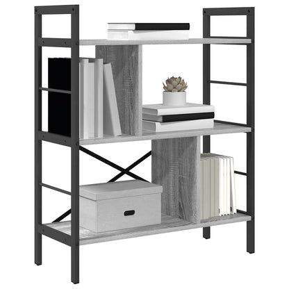 Bookshelf Grey Sonoma 75 x 30 x 91 cm Engineered Wood