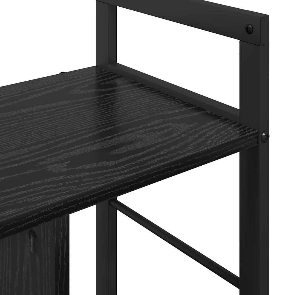 Bookshelf Black Oak 75 x 30 x 58.5 cm Engineered Wood