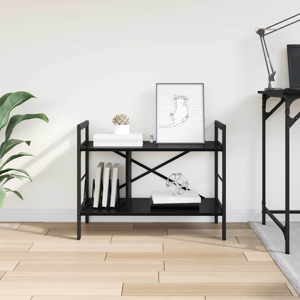 Bookshelf Black Oak 75 x 30 x 58.5 cm Engineered Wood