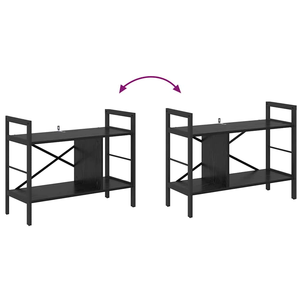 Bookshelf Black Oak 75 x 30 x 58.5 cm Engineered Wood