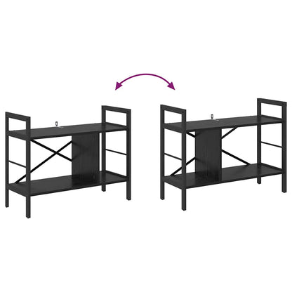 Bookshelf Black Oak 75 x 30 x 58.5 cm Engineered Wood