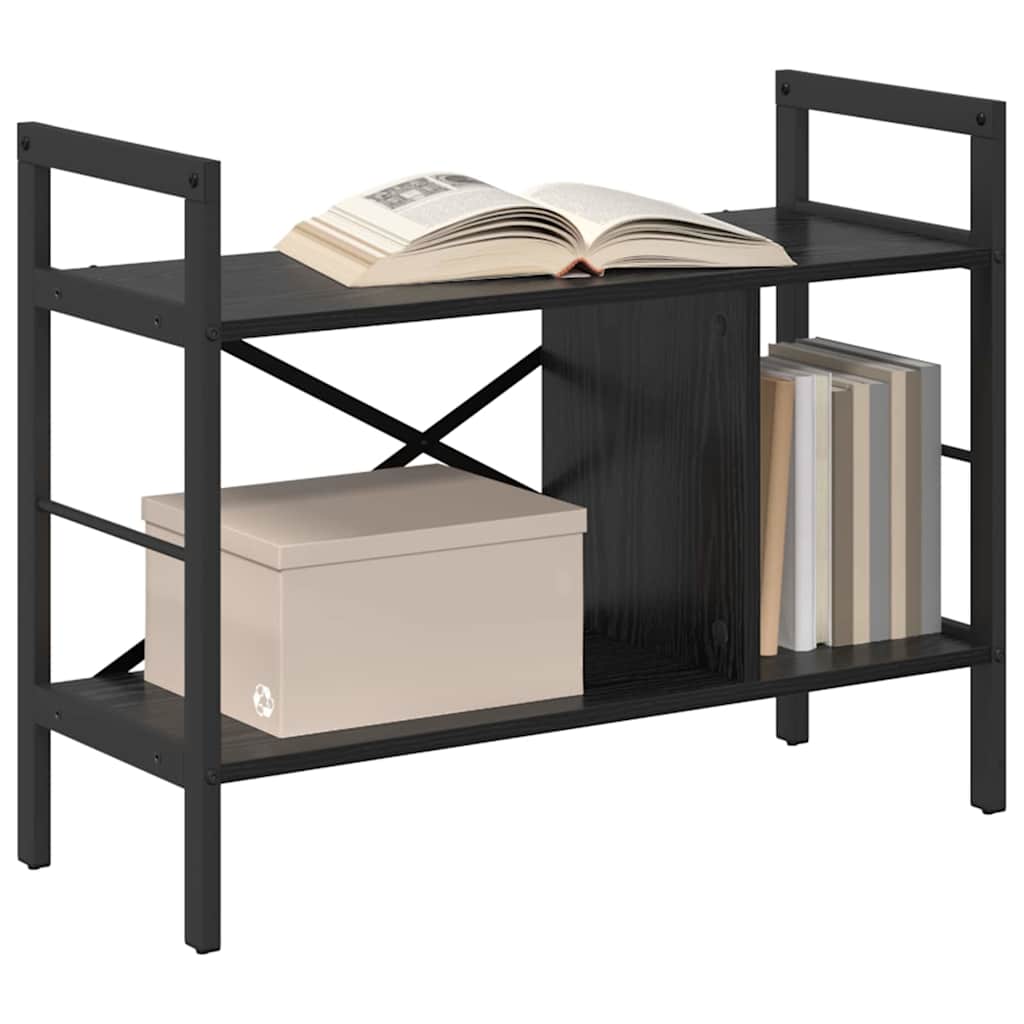 Bookshelf Black Oak 75 x 30 x 58.5 cm Engineered Wood