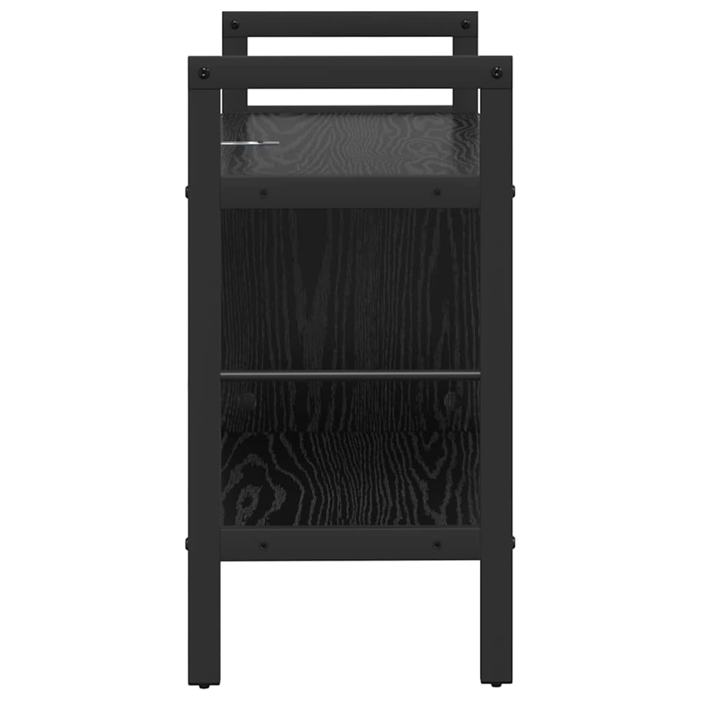 Bookshelf Black Oak 75 x 30 x 58.5 cm Engineered Wood