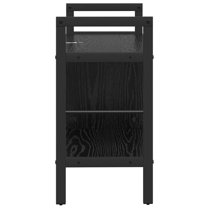 Bookshelf Black Oak 75 x 30 x 58.5 cm Engineered Wood