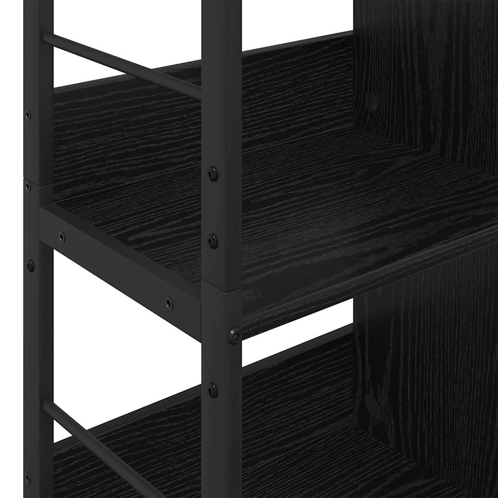 Bookshelf 8-Tier 82 x 32 x 144.5 cm Engineered Wood Black Oak