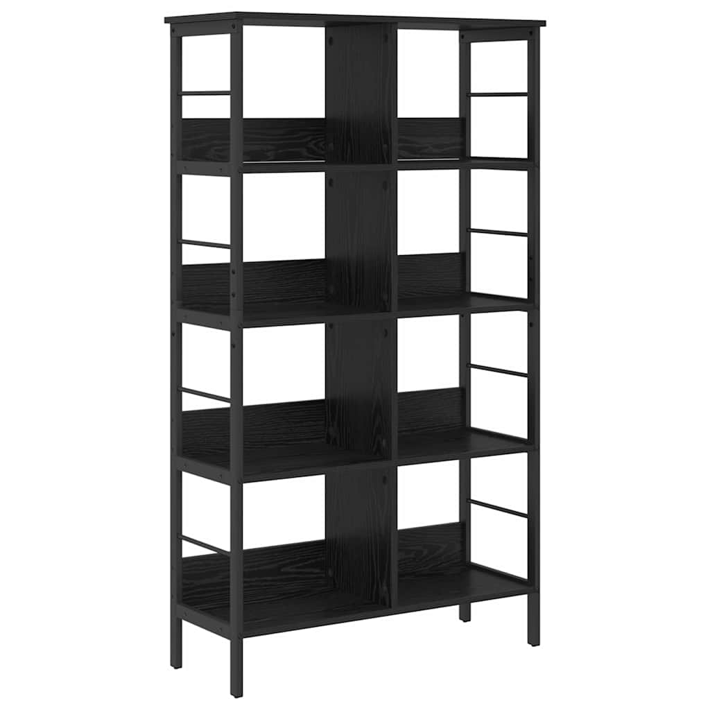 Bookshelf 8-Tier 82 x 32 x 144.5 cm Engineered Wood Black Oak