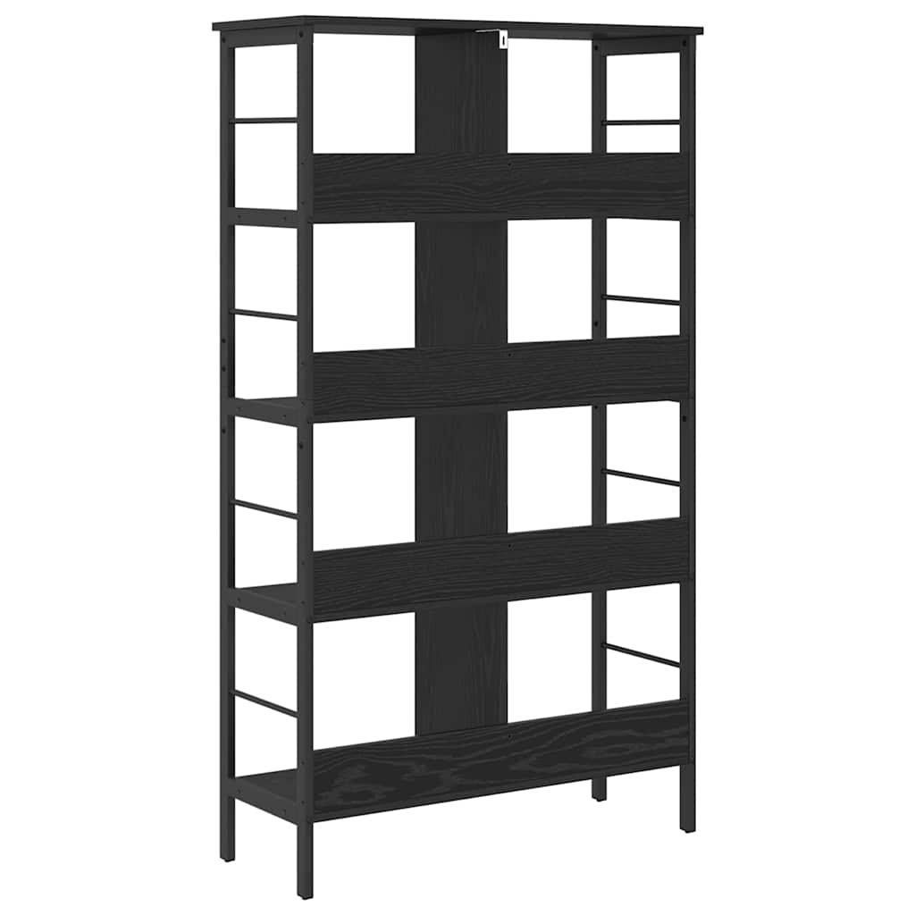 Bookshelf 8-Tier 82 x 32 x 144.5 cm Engineered Wood Black Oak