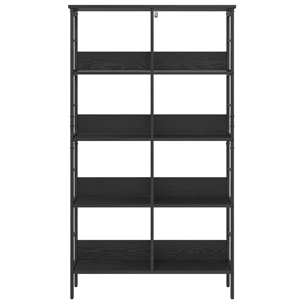 Bookshelf 8-Tier 82 x 32 x 144.5 cm Engineered Wood Black Oak