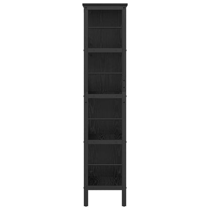 Bookshelf 8-Tier 82 x 32 x 144.5 cm Engineered Wood Black Oak