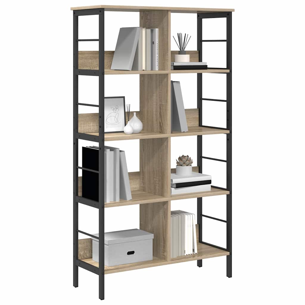 Bookshelf 8-Tier 82 x 32 x 144.5 cm Engineered Wood Sonoma Oak