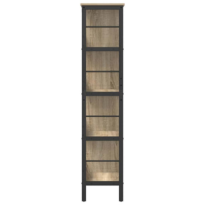 Bookshelf 8-Tier 82 x 32 x 144.5 cm Engineered Wood Sonoma Oak