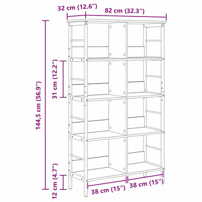 Bookshelf Sonoma Oak 82 x 32 x 144.5 cm Engineered Wood