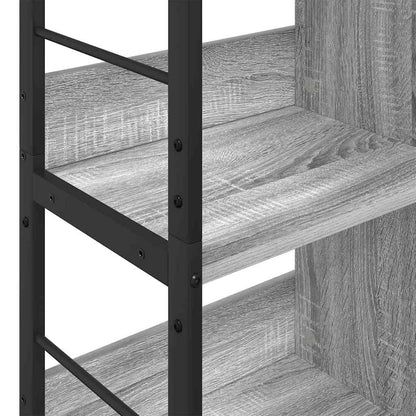 Bookshelf 8-Tier 82 x 32 x 144.5 cm Engineered Wood Grey Sonoma