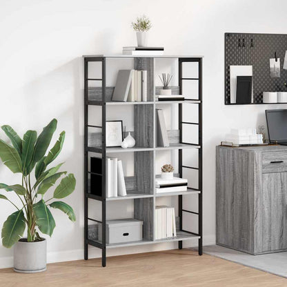 Bookshelf 8-Tier 82 x 32 x 144.5 cm Engineered Wood Grey Sonoma