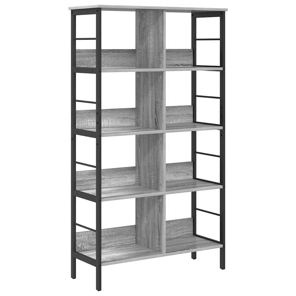 Bookshelf 8-Tier 82 x 32 x 144.5 cm Engineered Wood Grey Sonoma