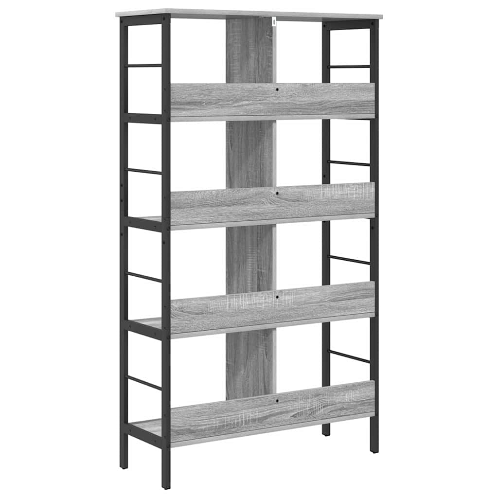Bookshelf 8-Tier 82 x 32 x 144.5 cm Engineered Wood Grey Sonoma