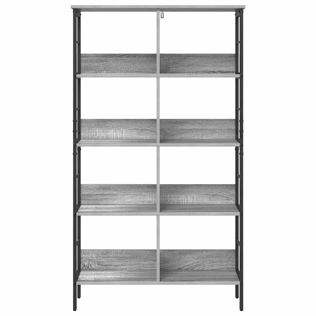 Bookshelf 8-Tier 82 x 32 x 144.5 cm Engineered Wood Grey Sonoma