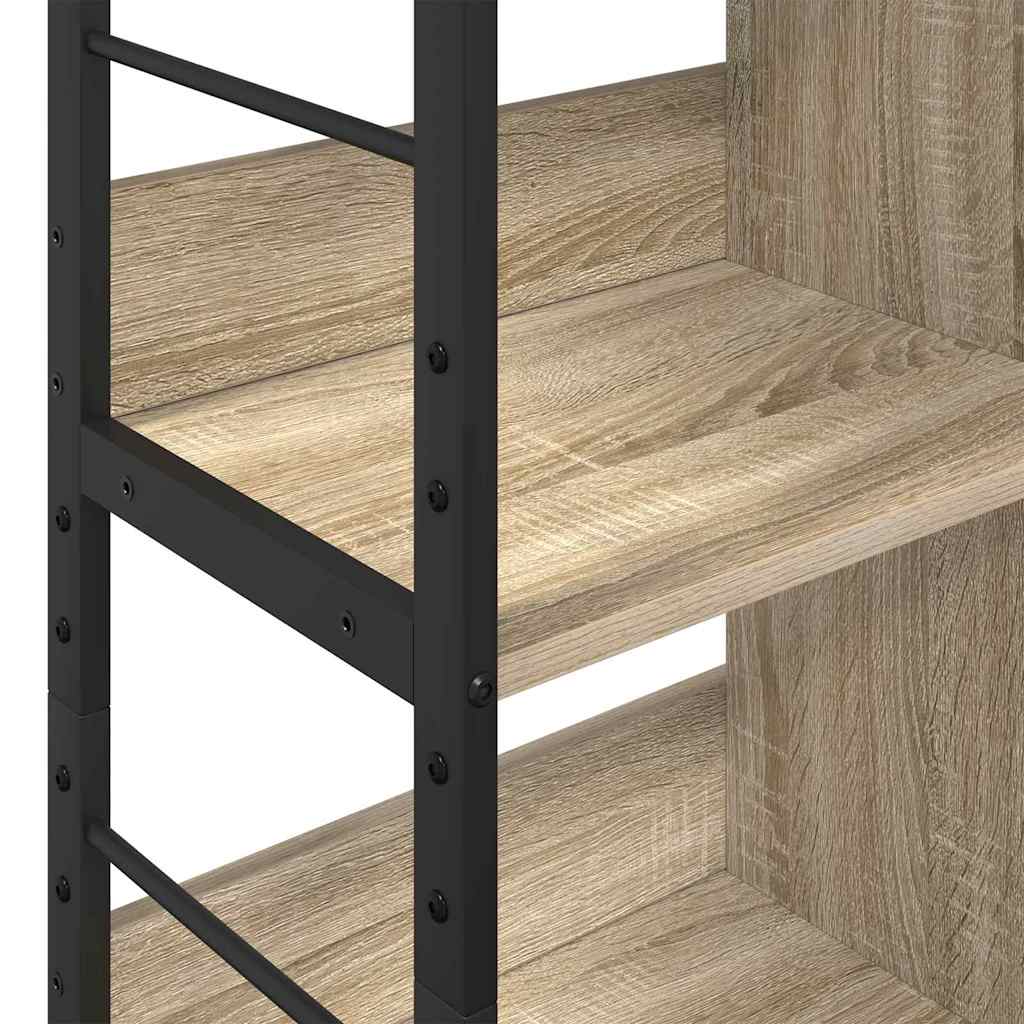Bookshelf 6-Tier 82 x 32 x 112 cm Engineered Wood Sonoma Oak
