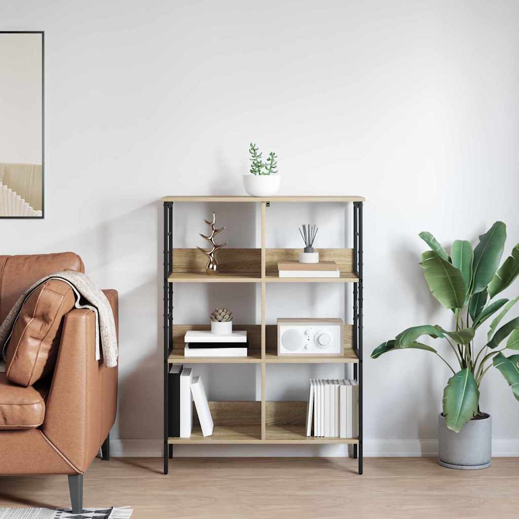 Bookshelf 6-Tier 82 x 32 x 112 cm Engineered Wood Sonoma Oak