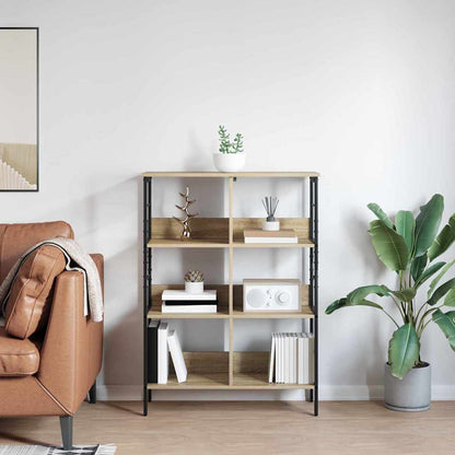 Bookshelf 6-Tier 82 x 32 x 112 cm Engineered Wood Sonoma Oak