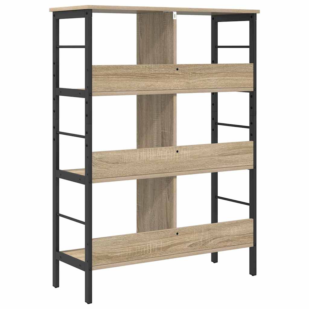 Bookshelf 6-Tier 82 x 32 x 112 cm Engineered Wood Sonoma Oak