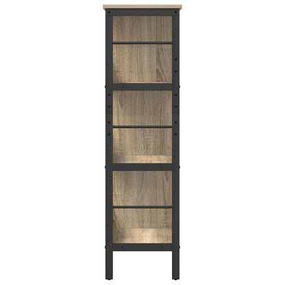 Bookshelf 6-Tier 82 x 32 x 112 cm Engineered Wood Sonoma Oak