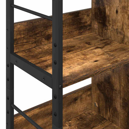 Bookshelf 6-Tier 82 x 32 x 112 cm Engineered Wood Smoked Oak