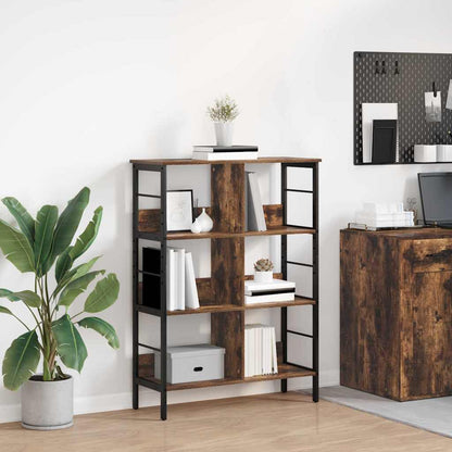 Bookshelf 6-Tier 82 x 32 x 112 cm Engineered Wood Smoked Oak