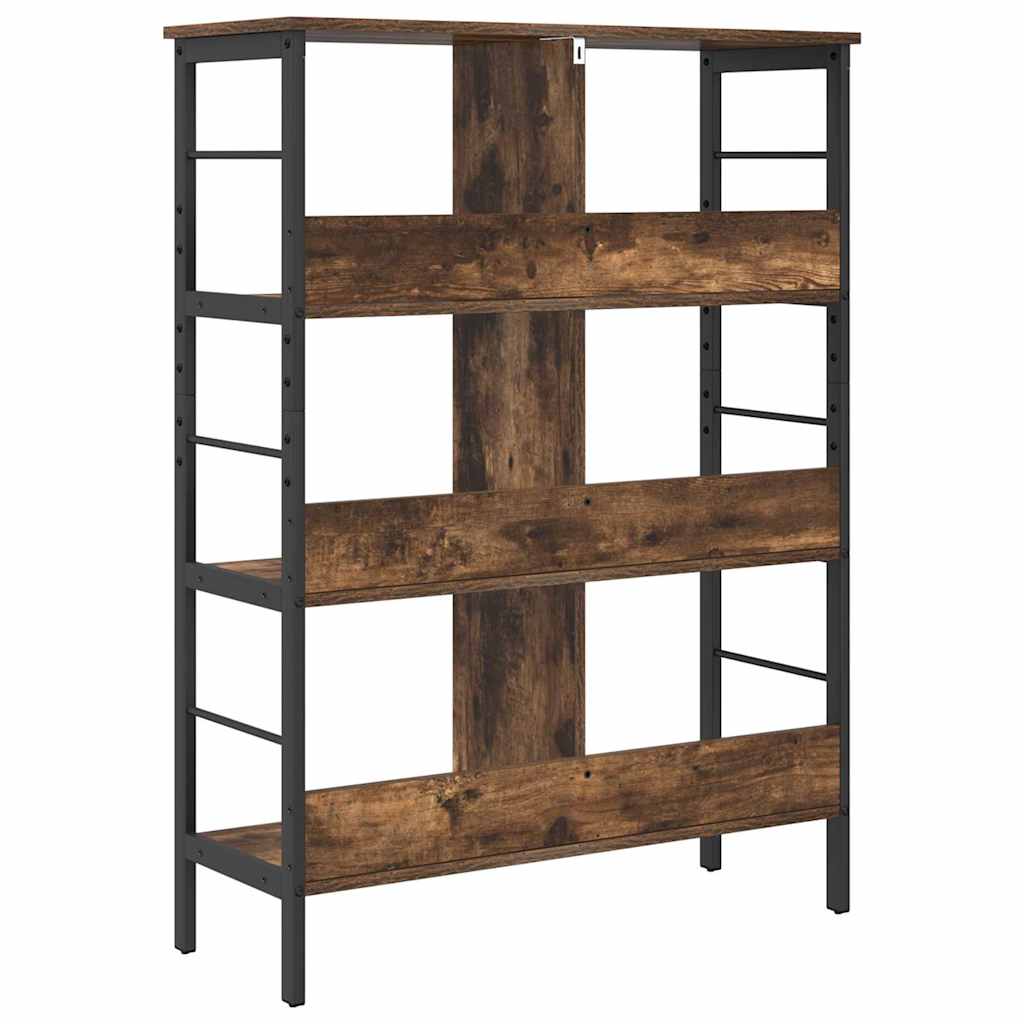 Bookshelf 6-Tier 82 x 32 x 112 cm Engineered Wood Smoked Oak
