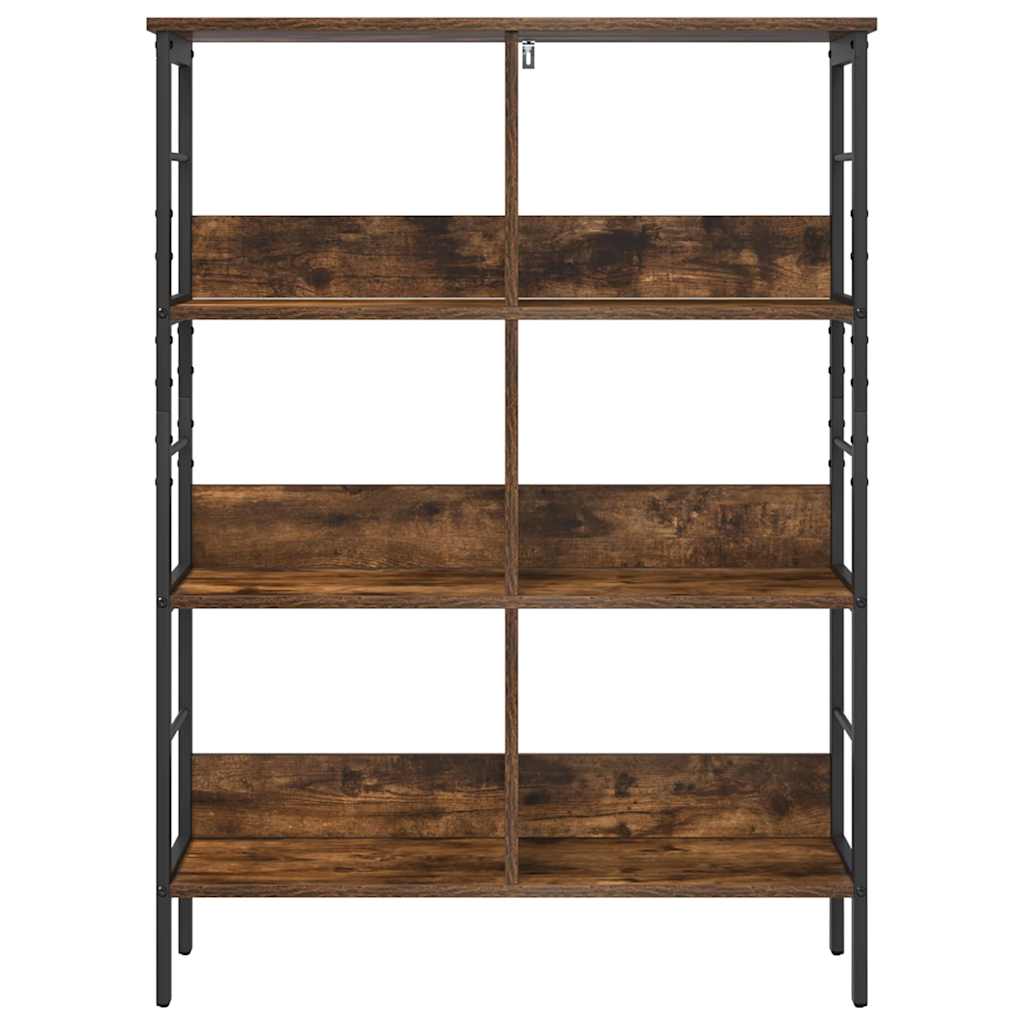 Bookshelf 6-Tier 82 x 32 x 112 cm Engineered Wood Smoked Oak