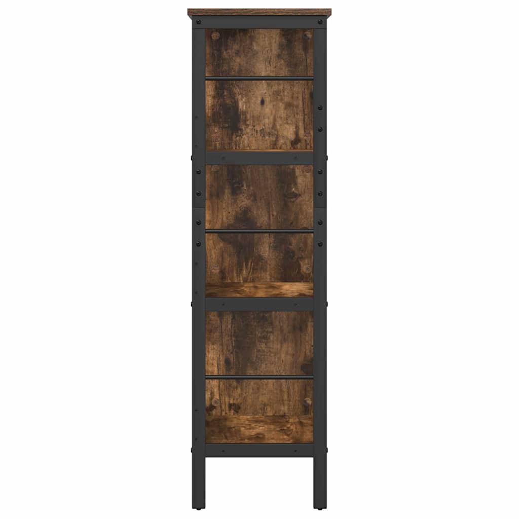 Bookshelf 6-Tier 82 x 32 x 112 cm Engineered Wood Smoked Oak