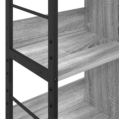 Bookshelf 6-Tier 82 x 32 x 112 cm Engineered Wood Grey Sonoma