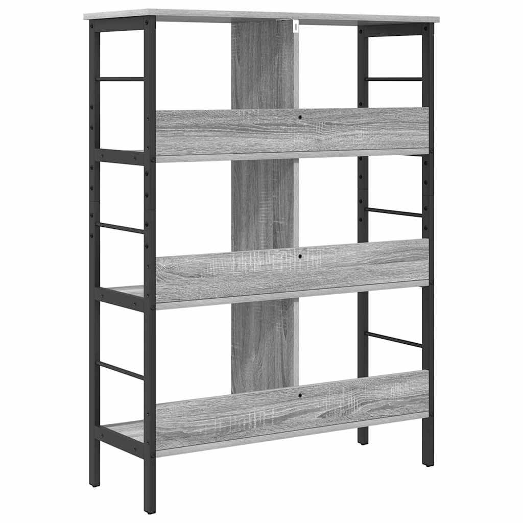 Bookshelf 6-Tier 82 x 32 x 112 cm Engineered Wood Grey Sonoma