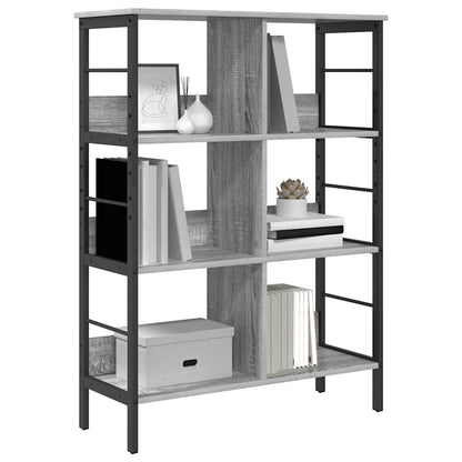 Bookshelf 6-Tier 82 x 32 x 112 cm Engineered Wood Grey Sonoma