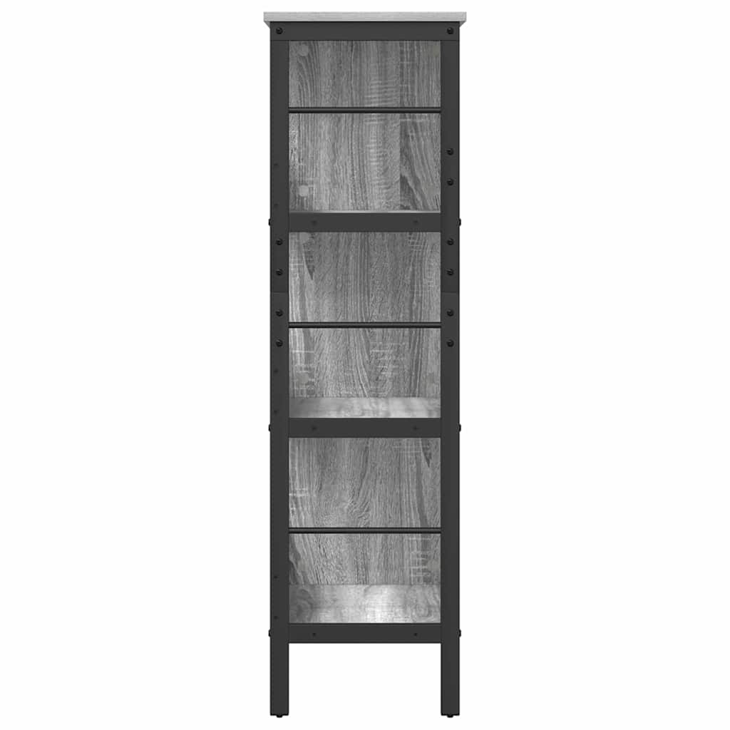 Bookshelf 6-Tier 82 x 32 x 112 cm Engineered Wood Grey Sonoma