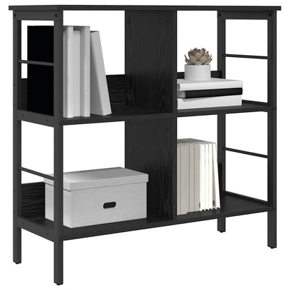 Bookshelf 4-Tier 82 x 32 x 79 cm Engineered Wood Black Oak