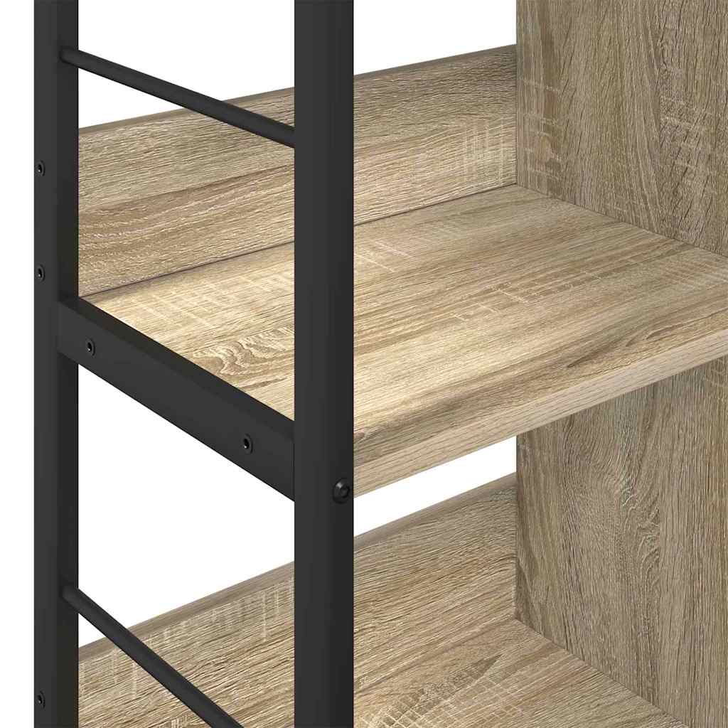 Bookshelf 4-Tier 82 x 32 x 79 cm Engineered Wood Sonoma Oak