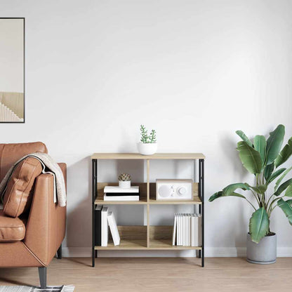 Bookshelf 4-Tier 82 x 32 x 79 cm Engineered Wood Sonoma Oak