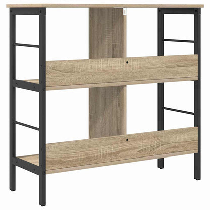 Bookshelf 4-Tier 82 x 32 x 79 cm Engineered Wood Sonoma Oak