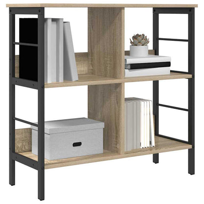 Bookshelf 4-Tier 82 x 32 x 79 cm Engineered Wood Sonoma Oak