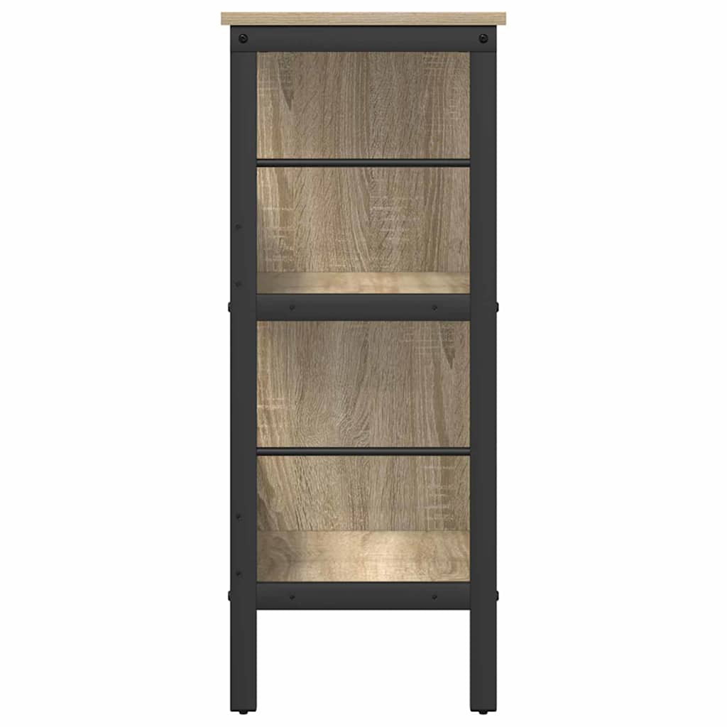 Bookshelf 4-Tier 82 x 32 x 79 cm Engineered Wood Sonoma Oak